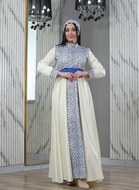 ازرق وبيج
